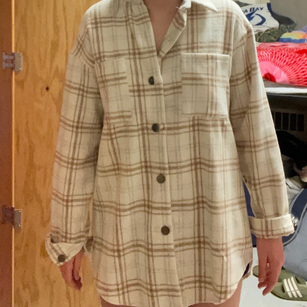 Oversized Button Upped Collar Jacket